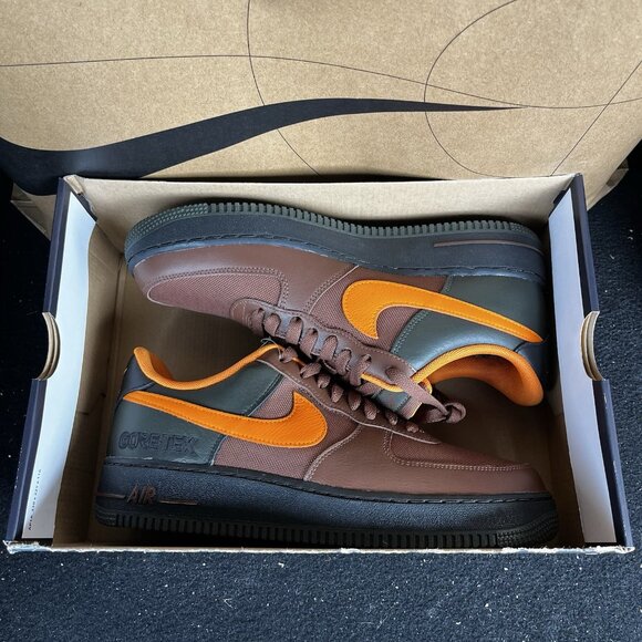 NEW Nike Air Force 1 GTX GoreTex Fauna Brown/Ceramic CK2630 201 Men Size 9.5
